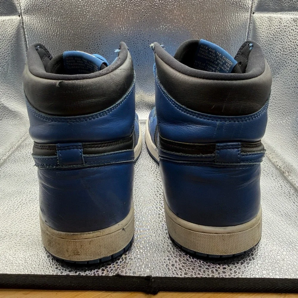 Size‎ 13 Jordan 1 Retro OG High Dark Marina Blue Mens Sneaker Shoes 555088-404